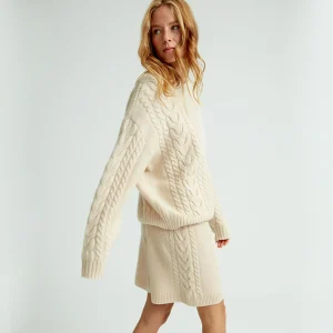 Outlet Flettestrikket Shorts I Ull Dame Underdeler