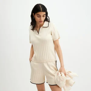 Cheap T-Skjørte Med Krage Dame Loungewear